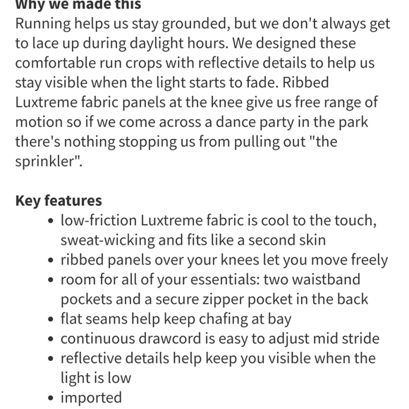 Lululemon-Race with Grace Crops-Soot Light-Sz 8-NW - Picture 9 of 13